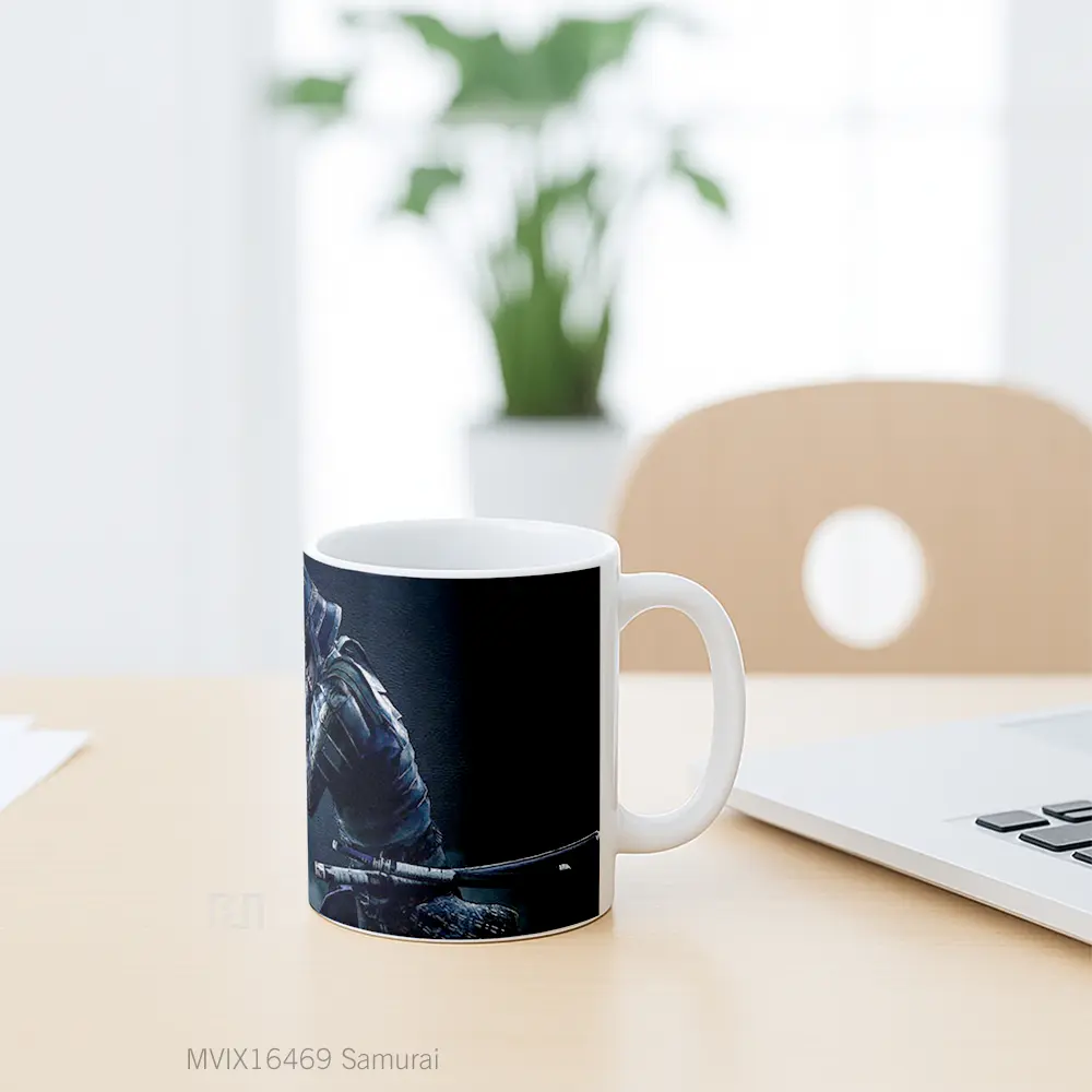 Mug Samurai Full Wrap Lanscape - All-side / Desain
