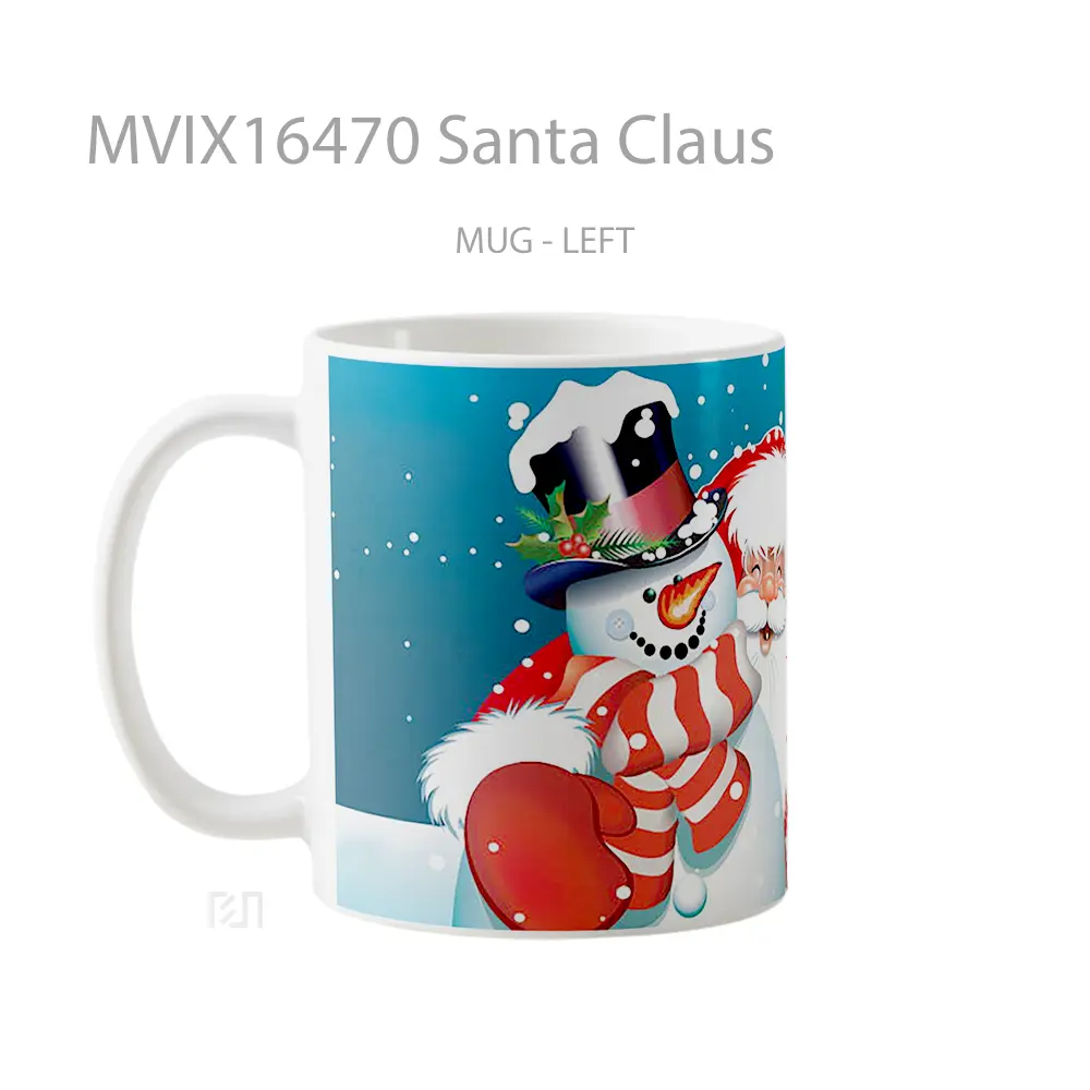 Mug Santa Claus Full Wrap Lanscape - All-side / Desain