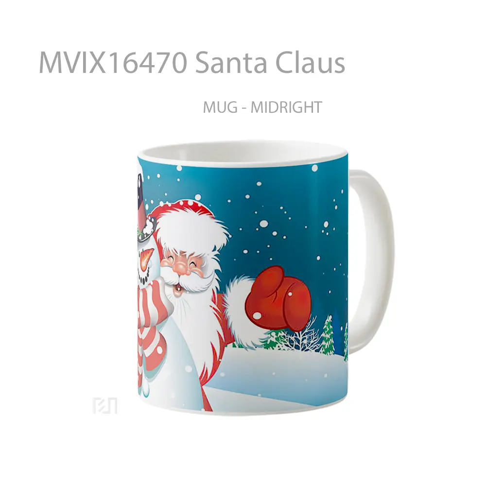 Mug Santa Claus Full Wrap Lanscape - All-side / Desain