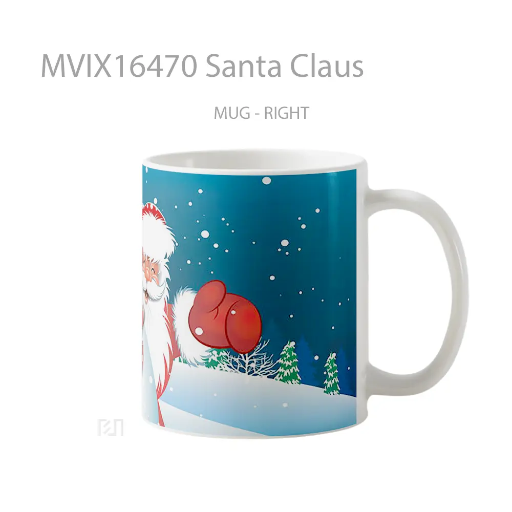 Mug Santa Claus Full Wrap Lanscape - All-side / Desain