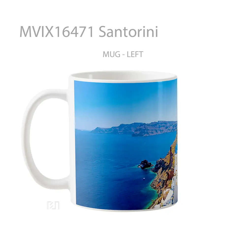Mug Santorini Full Wrap Lanscape - All-side / Desain