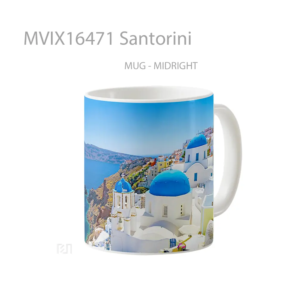 Mug Santorini Full Wrap Lanscape - All-side / Desain