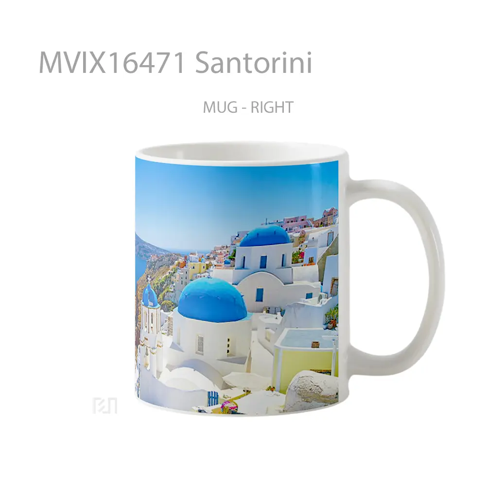 Mug Santorini Full Wrap Lanscape - All-side / Desain