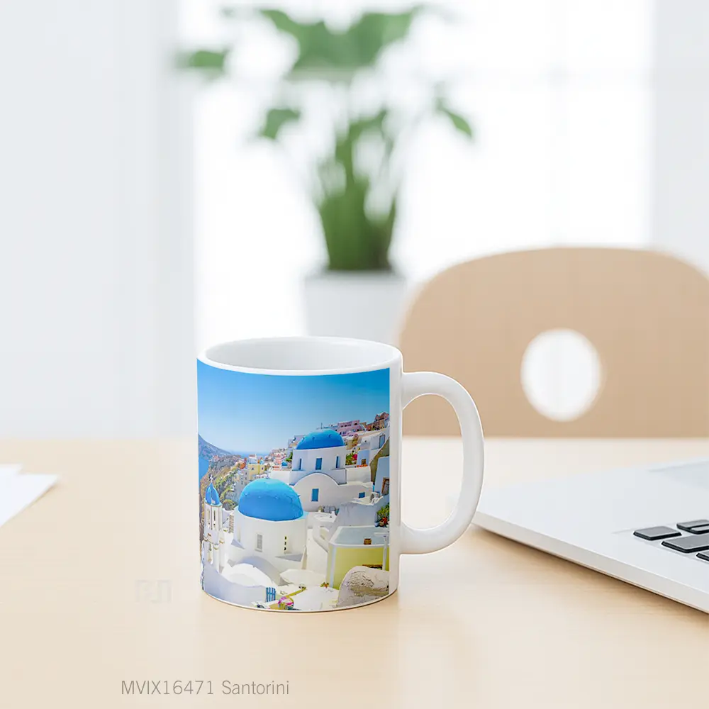 Mug Santorini Full Wrap Lanscape - All-side / Desain