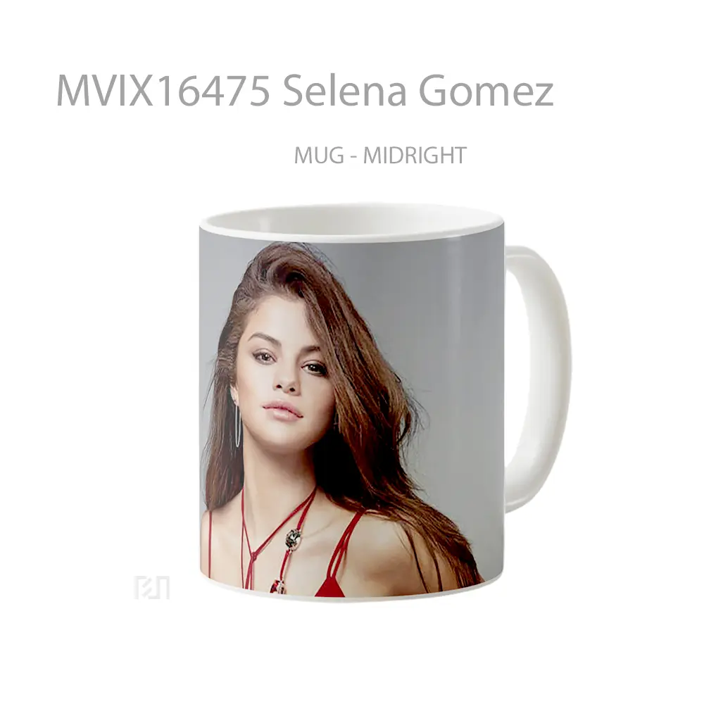 Mug Selena Gomez Full Wrap Lanscape - All-side / Desain