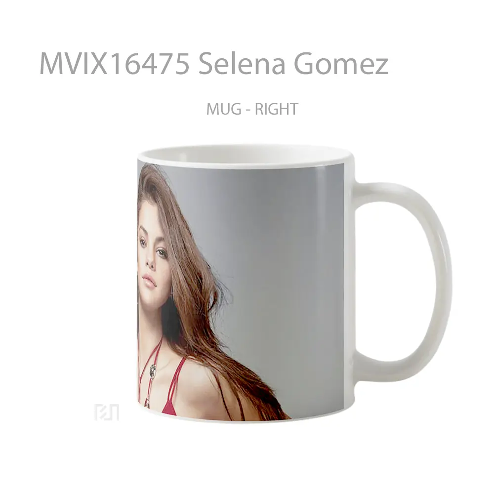 Mug Selena Gomez Full Wrap Lanscape - All-side / Desain