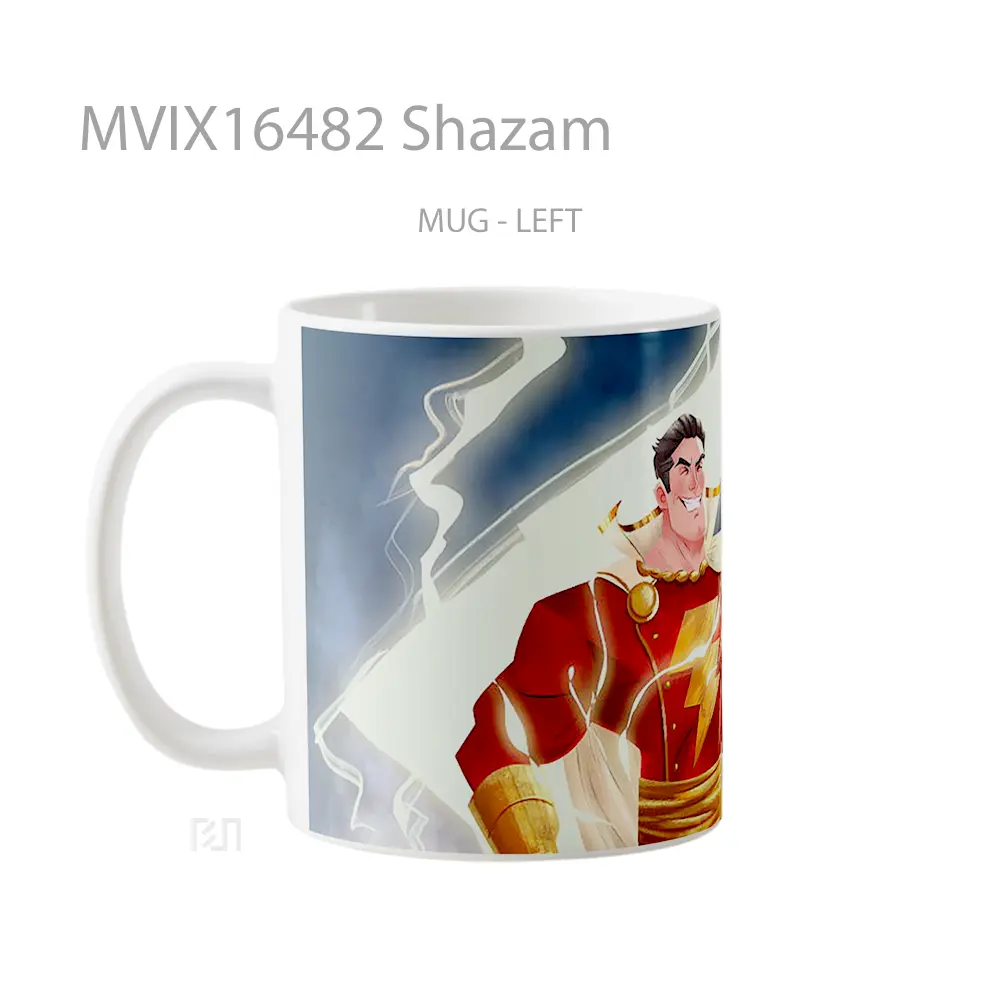 Mug Shazam Full Wrap Lanscape - All-side / Desain