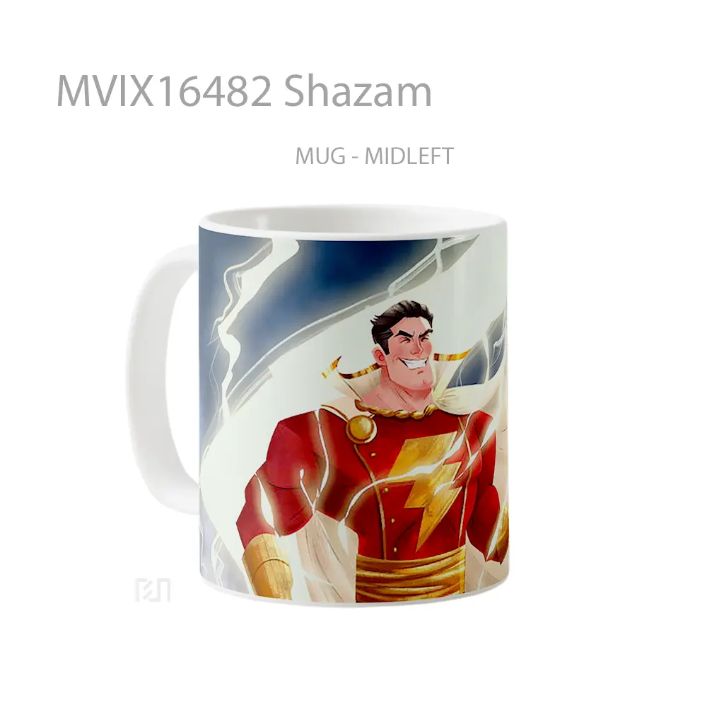 Mug Shazam Full Wrap Lanscape - All-side / Desain