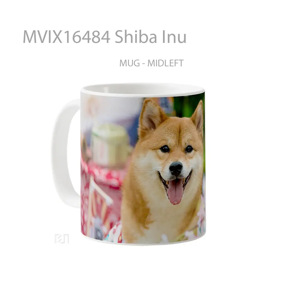 Mug Shiba Inu Full Wrap Lanscape - All-side / Desain