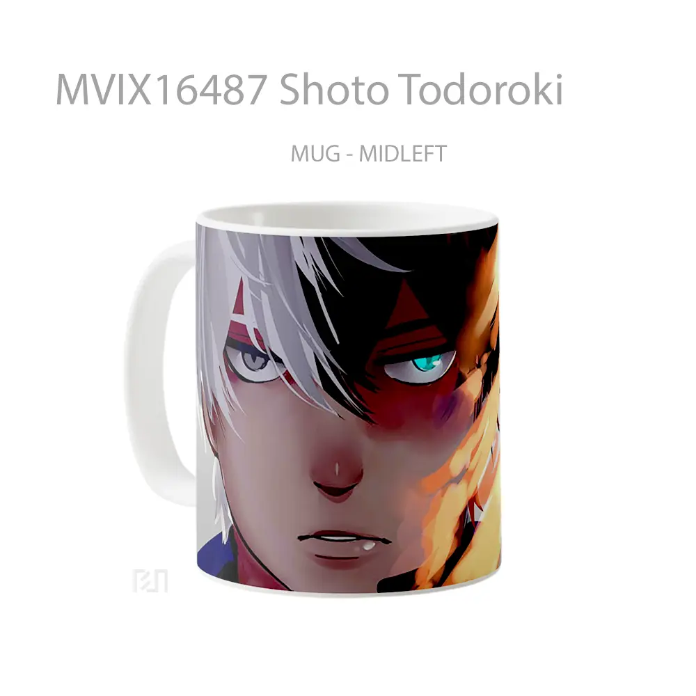 Mug Shoto Todoroki Full Wrap Lanscape - All-side / Desain