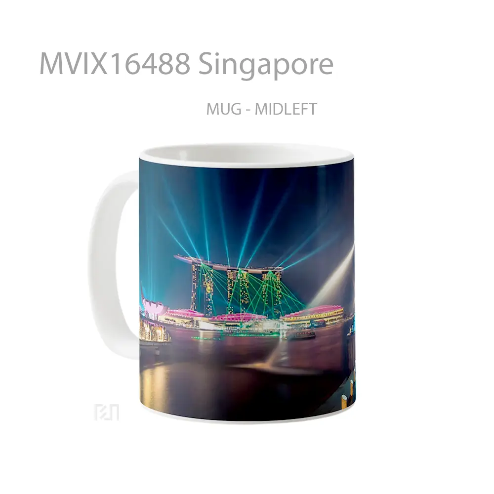 Mug Singapore Full Wrap Lanscape - All-side / Desain