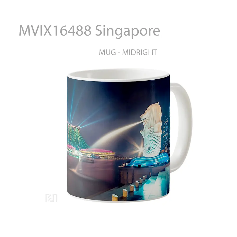 Mug Singapore Full Wrap Lanscape - All-side / Desain
