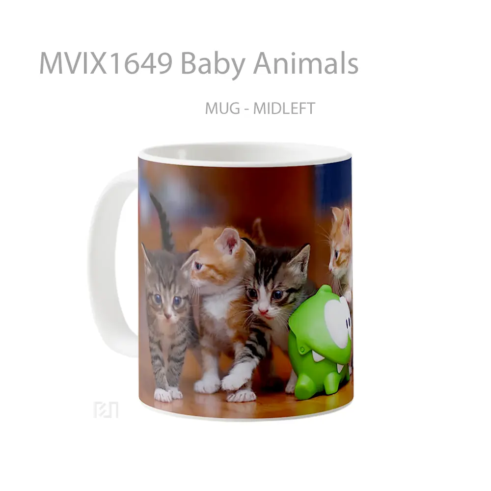 Mug Baby Animals Full Wrap Lanscape - All-side / Desain