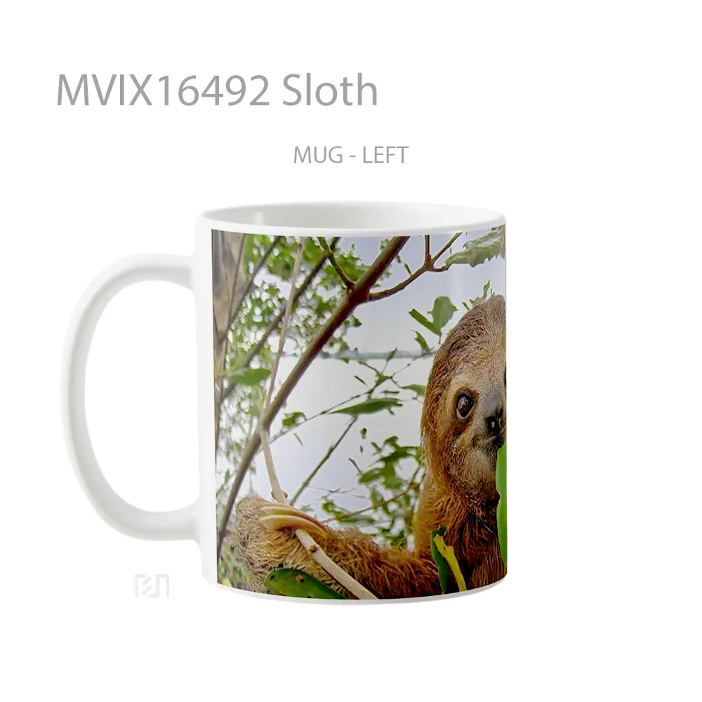 Mug Sloth Full Wrap Lanscape - All-side / Desain