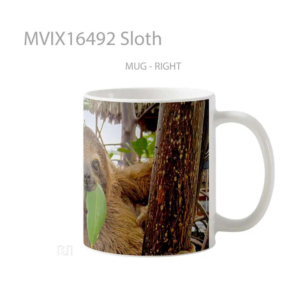 Mug Sloth Full Wrap Lanscape - All-side / Desain