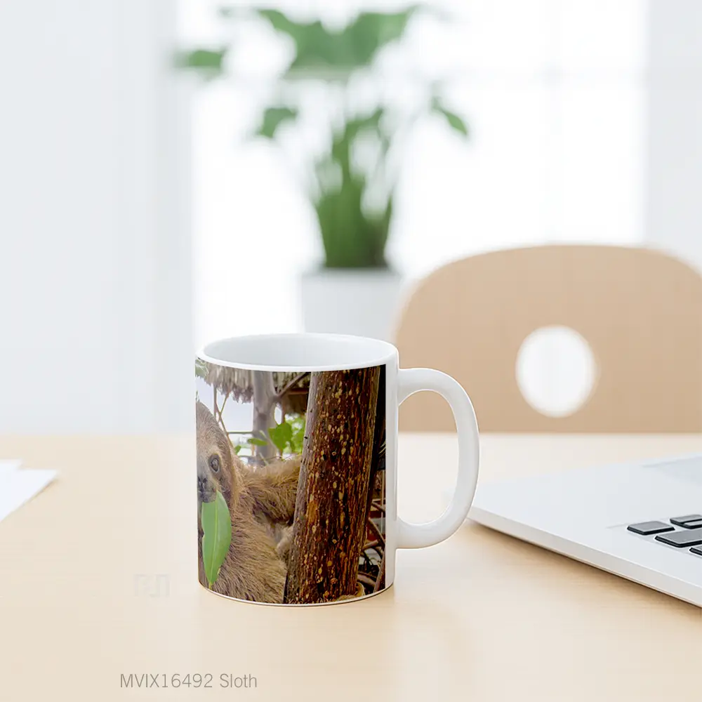 Mug Sloth Full Wrap Lanscape - All-side / Desain