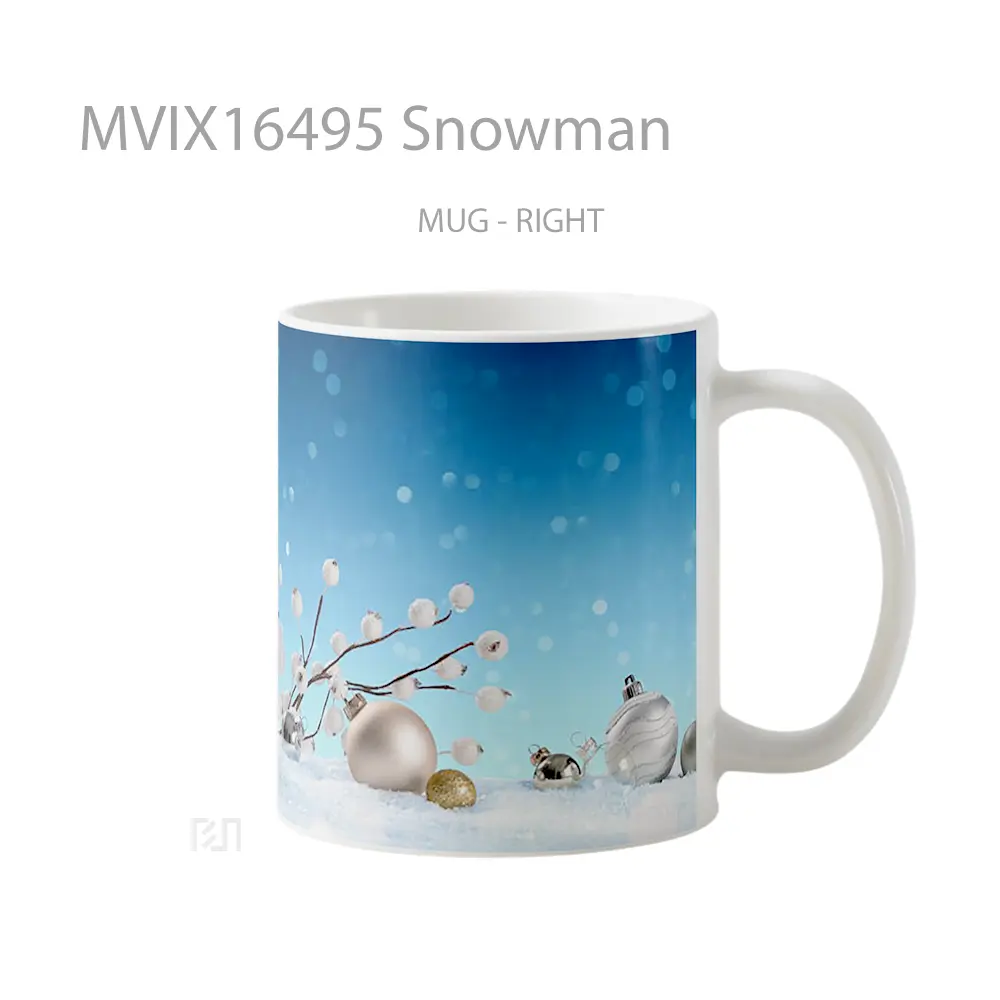 Mug Snowman Full Wrap Lanscape - All-side / Desain