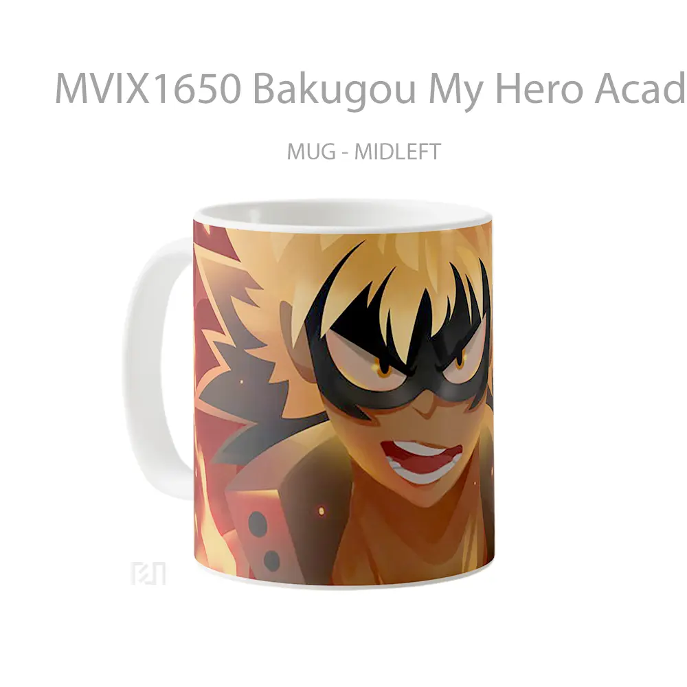 Mug Bakugou My Hero Academia Full Wrap Lanscape - All-side / Desain