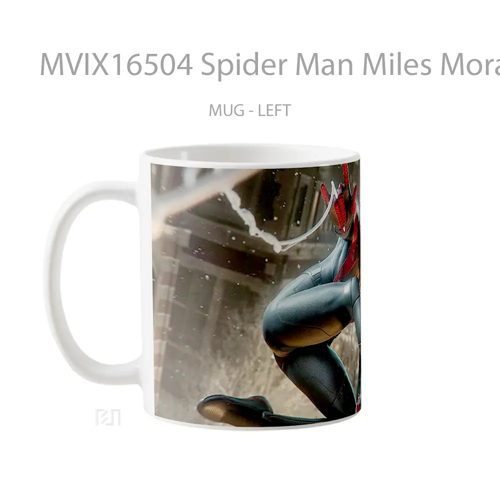 Mug Spider Man Miles Morales Full Wrap Lanscape - All-side / Desain
