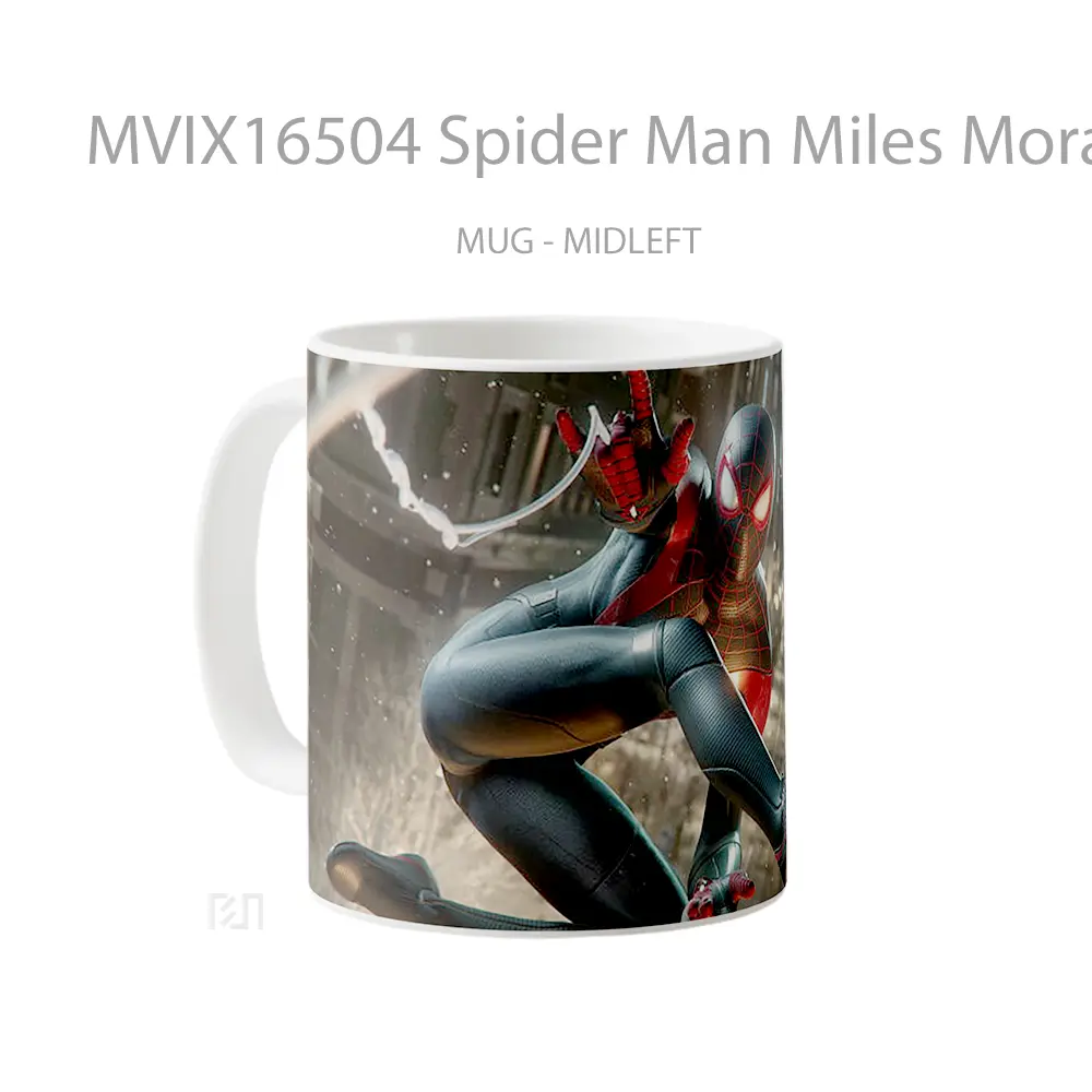 Mug Spider Man Miles Morales Full Wrap Lanscape - All-side / Desain