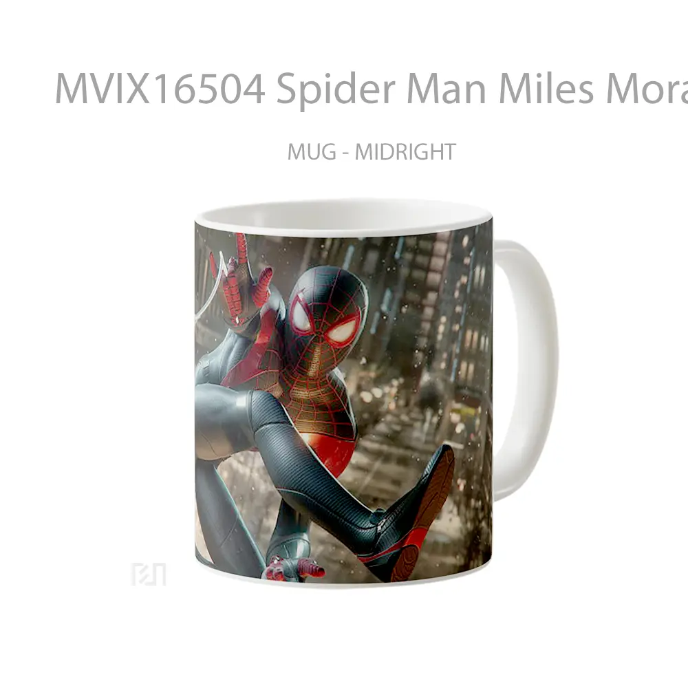 Mug Spider Man Miles Morales Full Wrap Lanscape - All-side / Desain