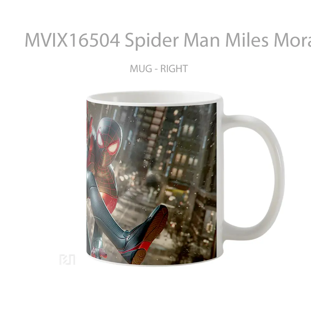 Mug Spider Man Miles Morales Full Wrap Lanscape - All-side / Desain