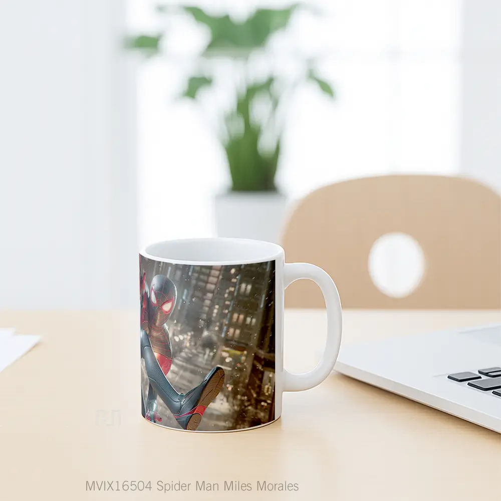 Mug Spider Man Miles Morales Full Wrap Lanscape - All-side / Desain
