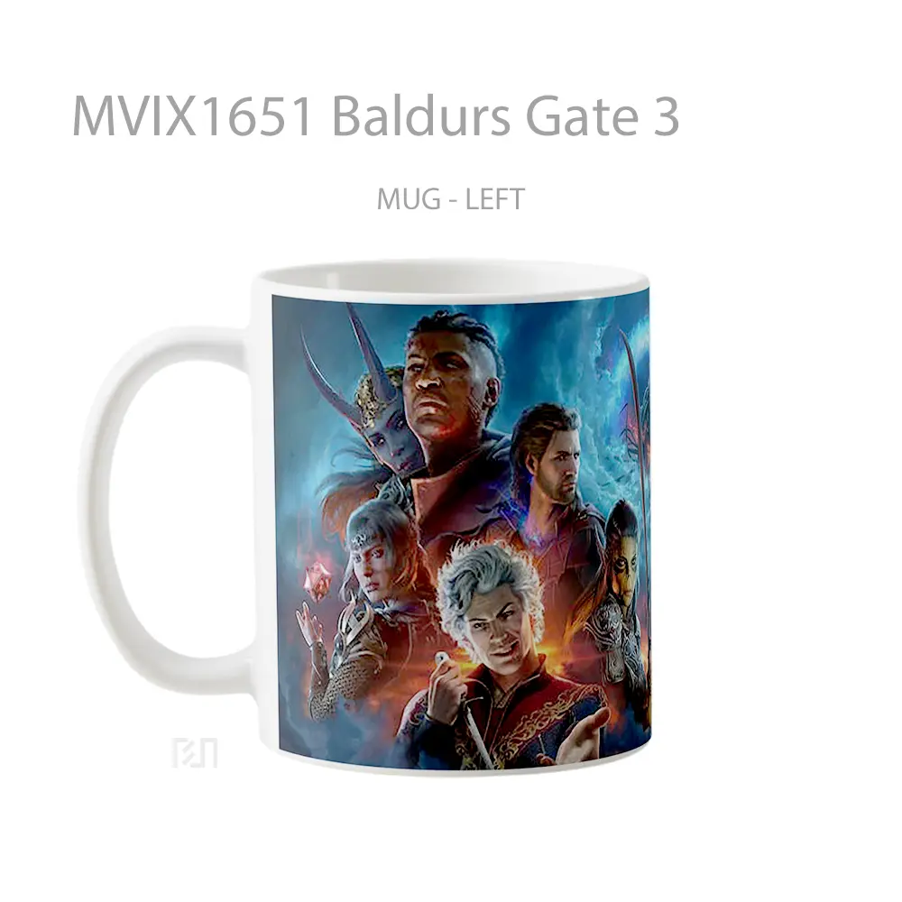 Mug Baldurs Gate 3 Full Wrap Lanscape - All-side / Desain