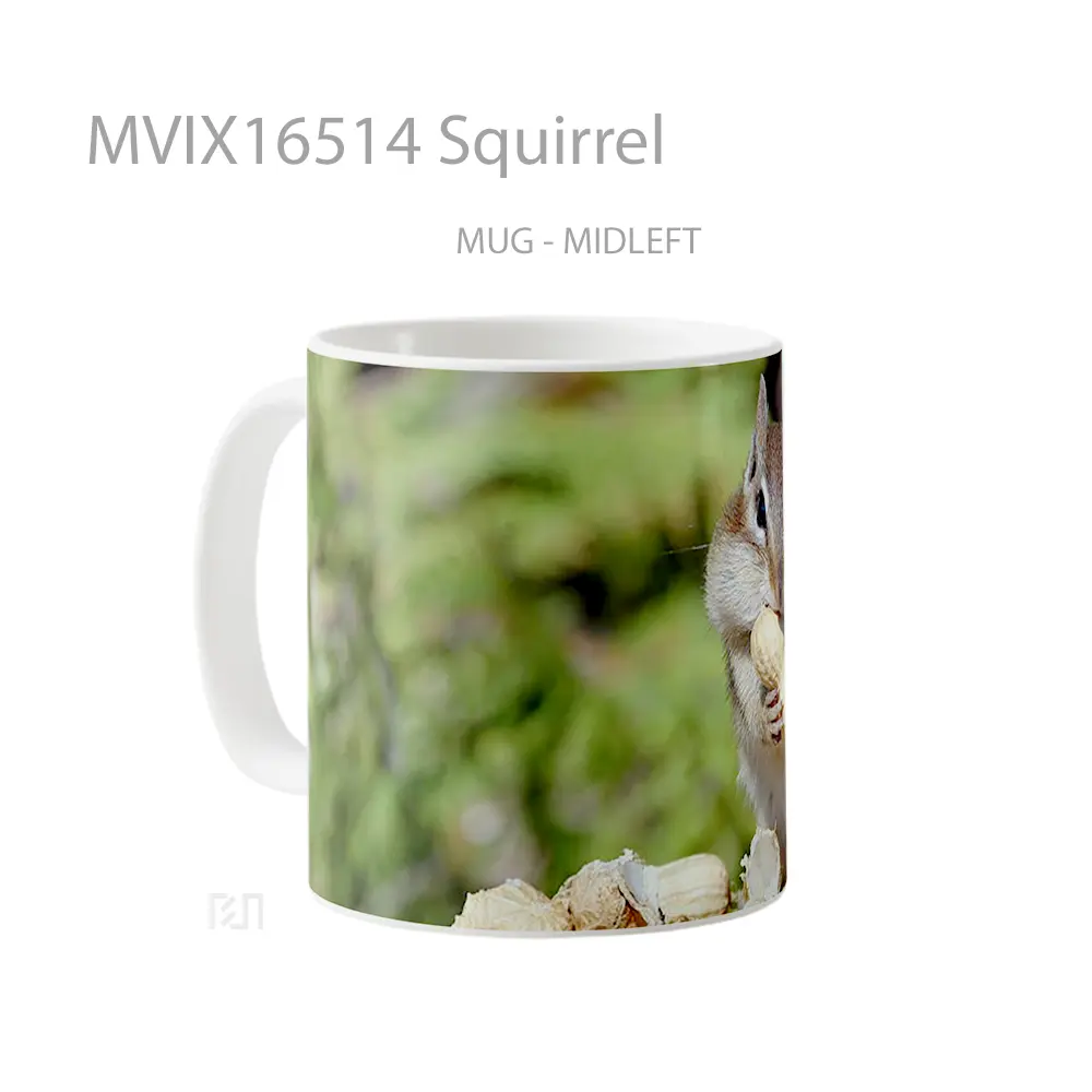 Mug Squirrel Full Wrap Lanscape - All-side / Desain