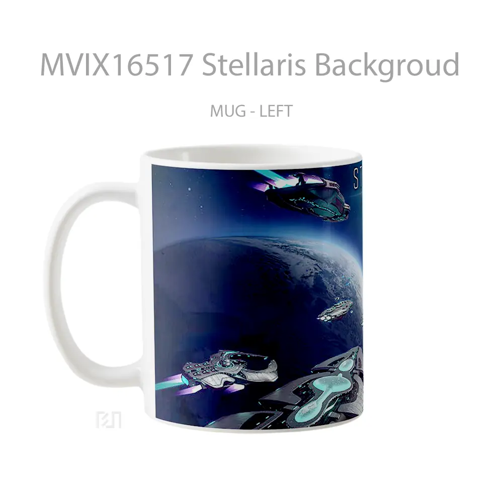 Mug Stellaris Backgroud Full Wrap Lanscape - All-side / Desain