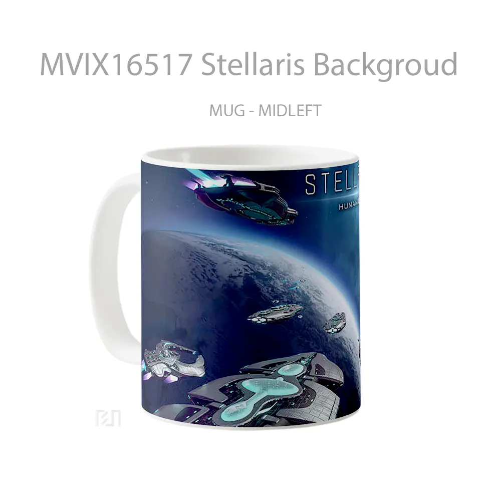 Mug Stellaris Backgroud Full Wrap Lanscape - All-side / Desain