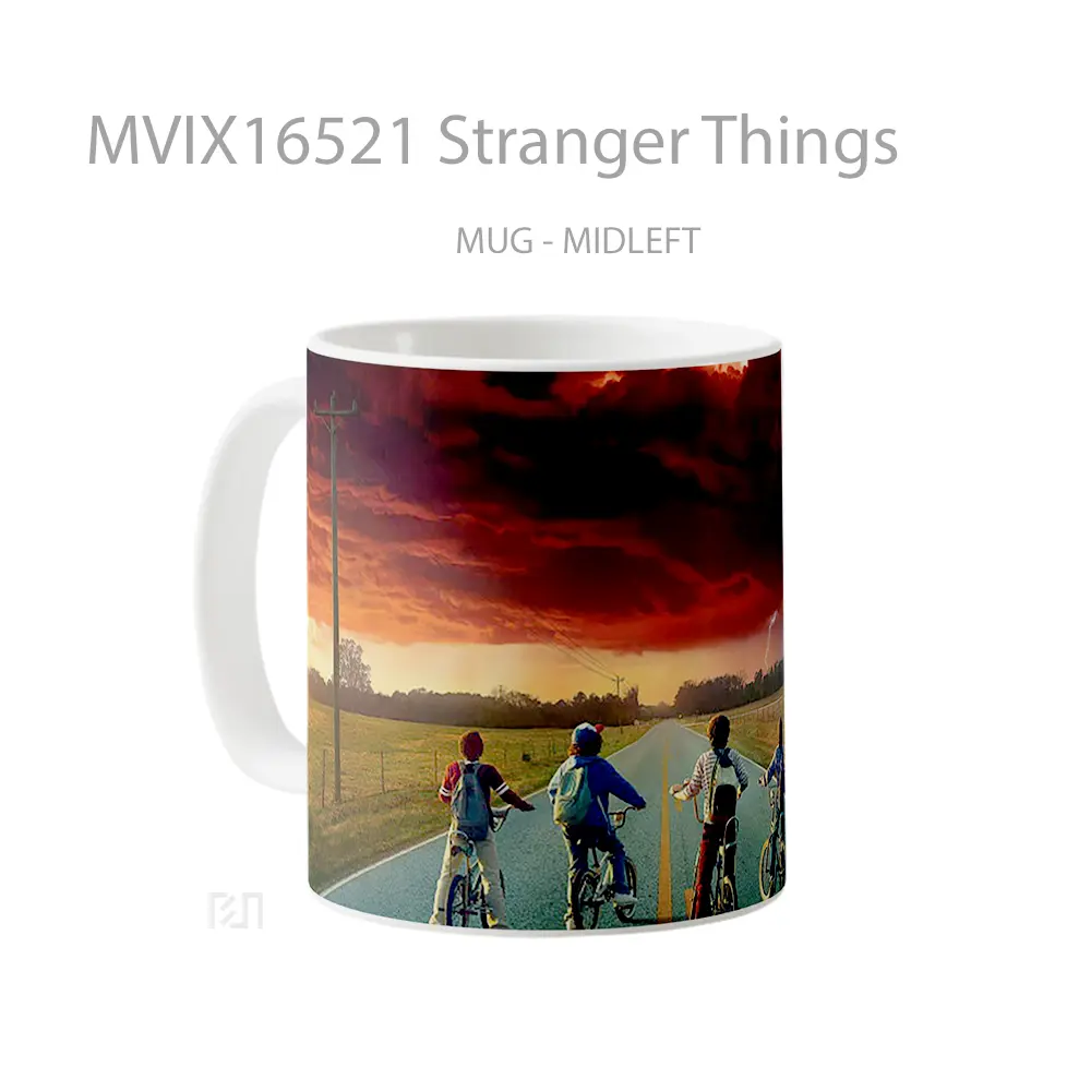 Mug Stranger Things Full Wrap Lanscape - All-side / Desain