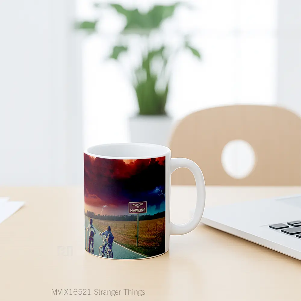 Mug Stranger Things Full Wrap Lanscape - All-side / Desain