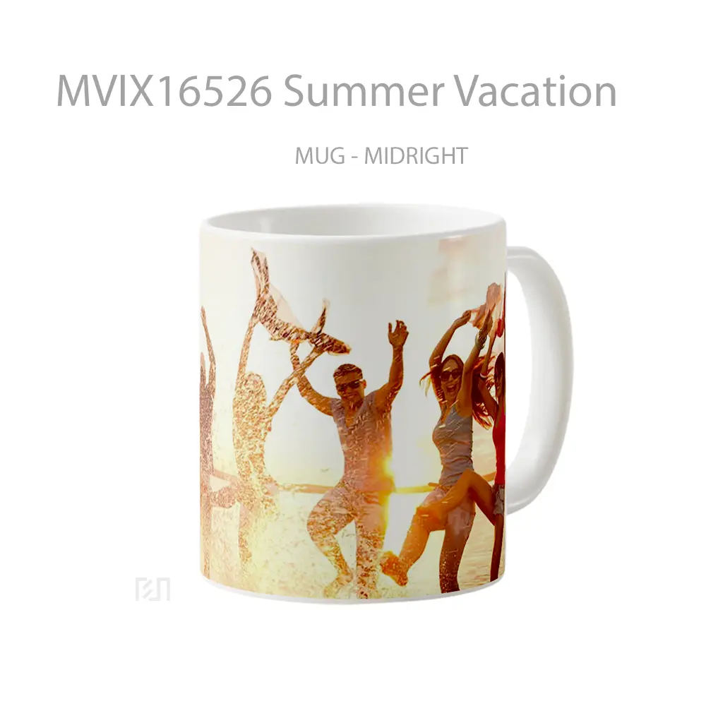 Mug Summer Vacation Full Wrap Lanscape - All-side / Desain