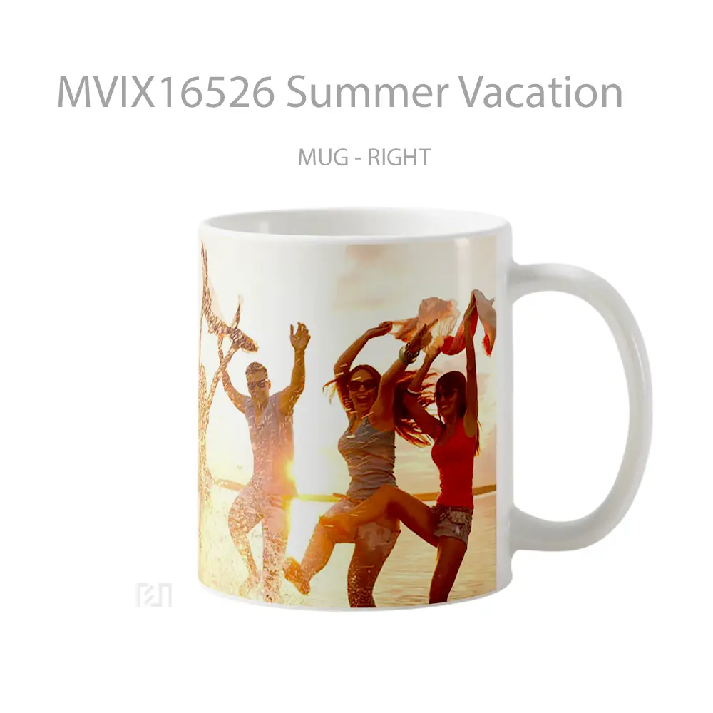 Mug Summer Vacation Full Wrap Lanscape - All-side / Desain