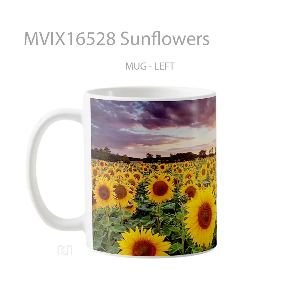 Mug Sunflowers Full Wrap Lanscape - All-side / Desain