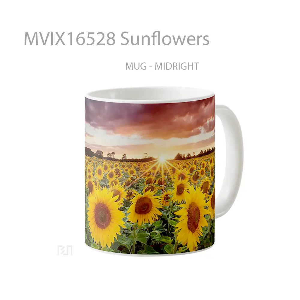 Mug Sunflowers Full Wrap Lanscape - All-side / Desain
