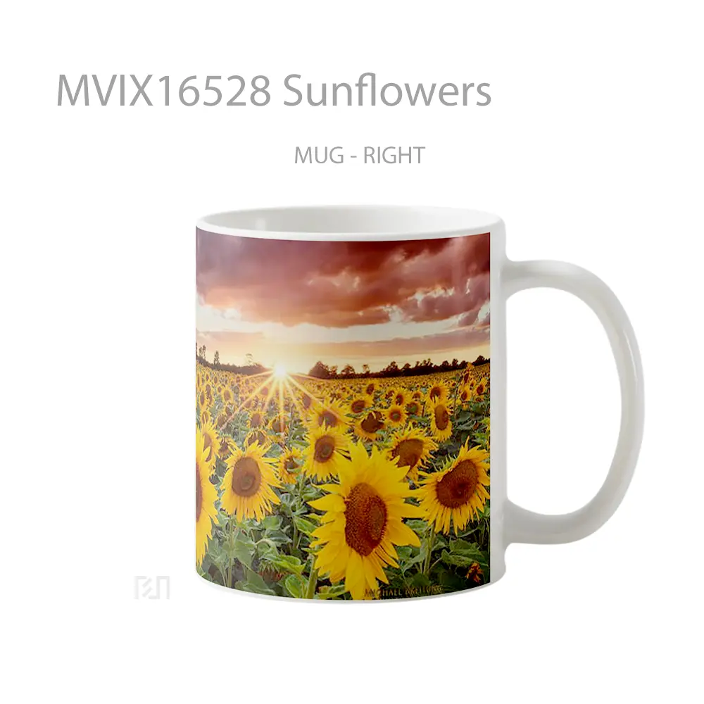Mug Sunflowers Full Wrap Lanscape - All-side / Desain