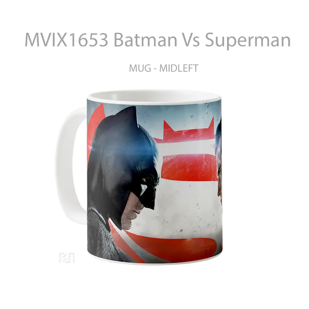 Mug Batman Vs Superman Full Wrap Lanscape - All-side / Desain