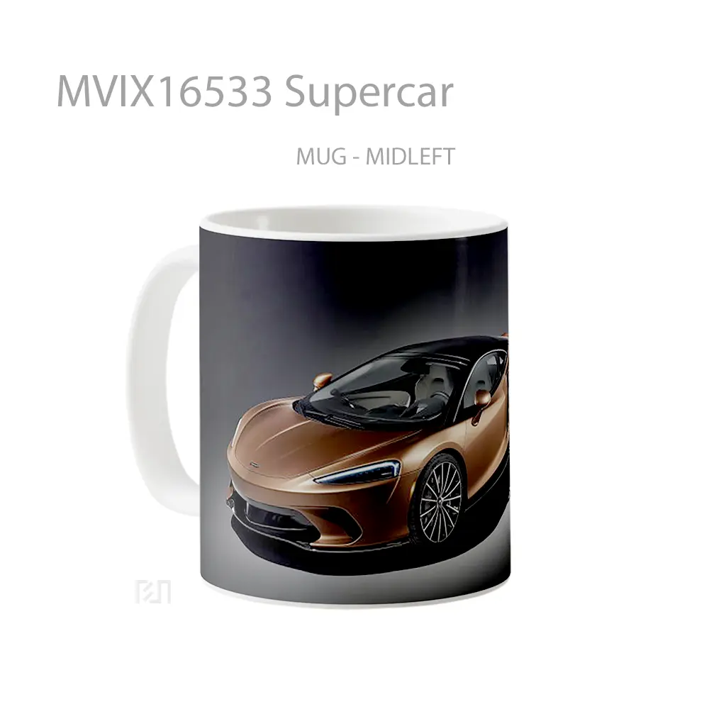 Mug Supercar Full Wrap Lanscape - All-side / Desain