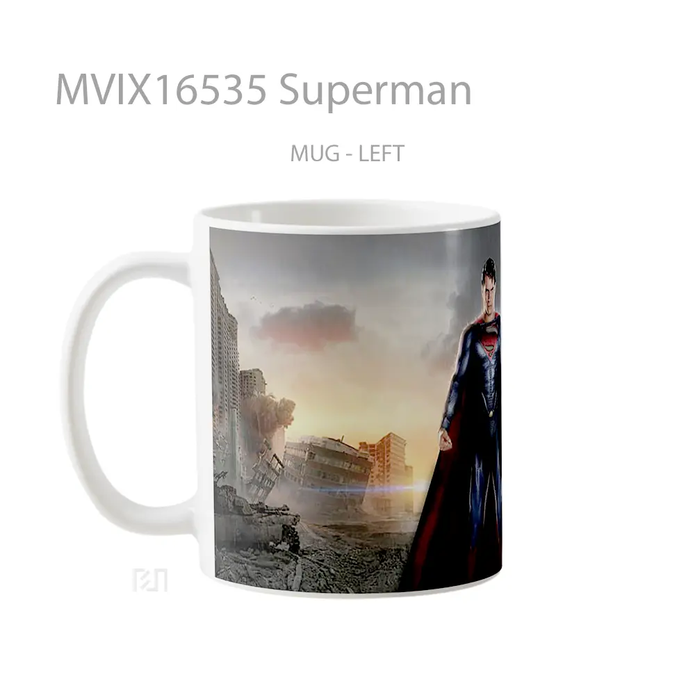 Mug Superman Full Wrap Lanscape - All-side / Desain