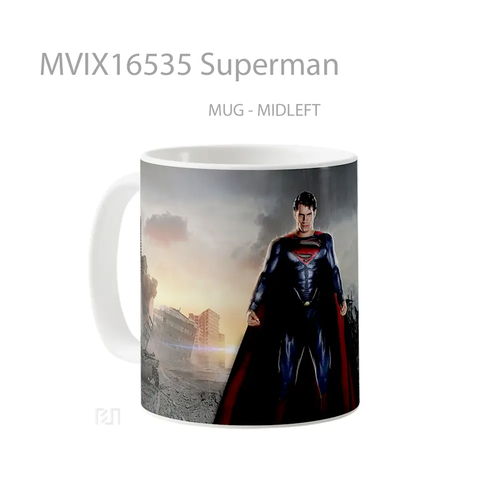 Mug Superman Full Wrap Lanscape - All-side / Desain