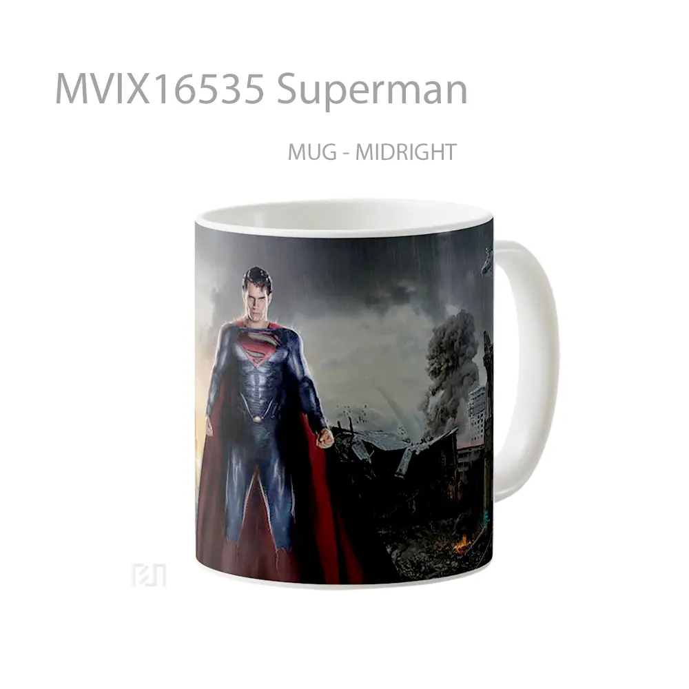 Mug Superman Full Wrap Lanscape - All-side / Desain