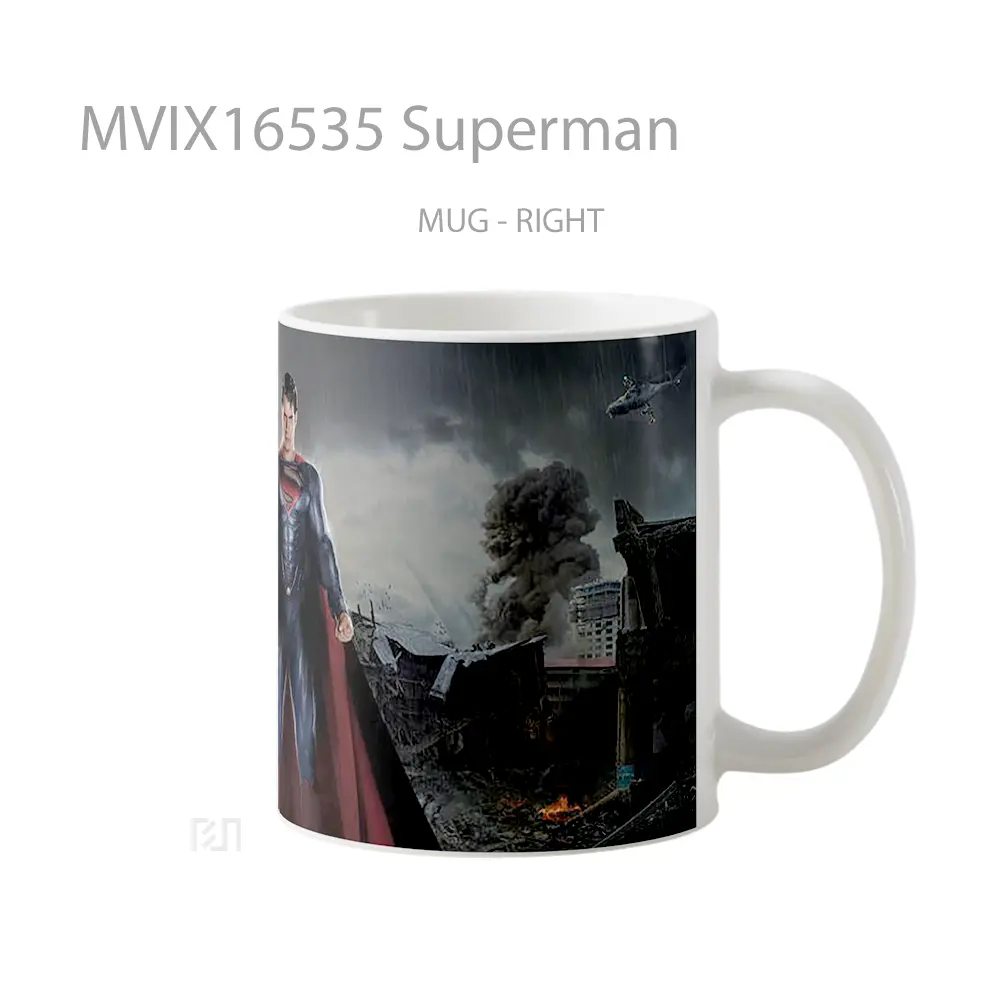 Mug Superman Full Wrap Lanscape - All-side / Desain