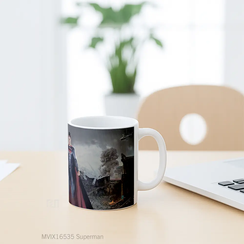 Mug Superman Full Wrap Lanscape - All-side / Desain