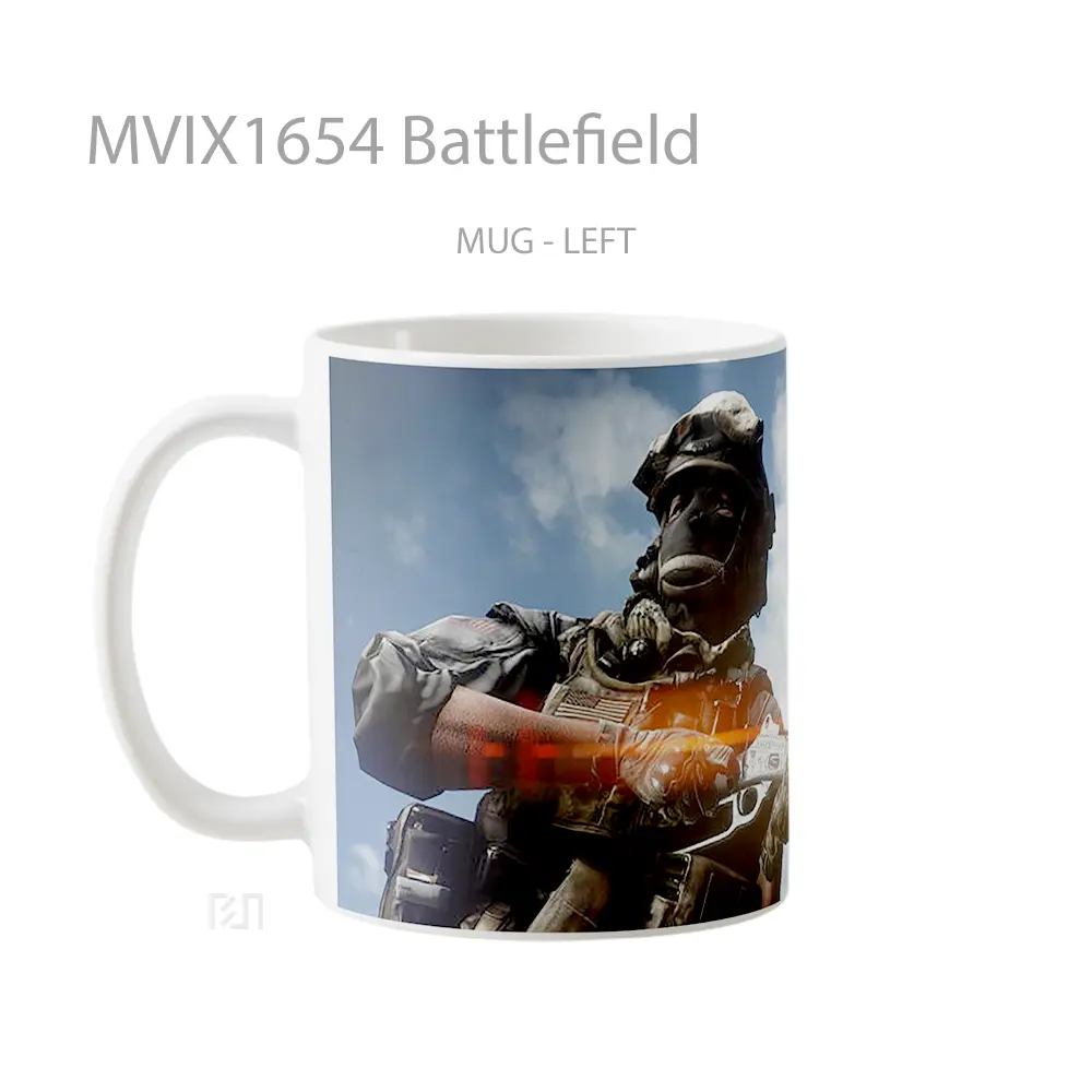 Mug Battlefield Full Wrap Lanscape - All-side / Desain