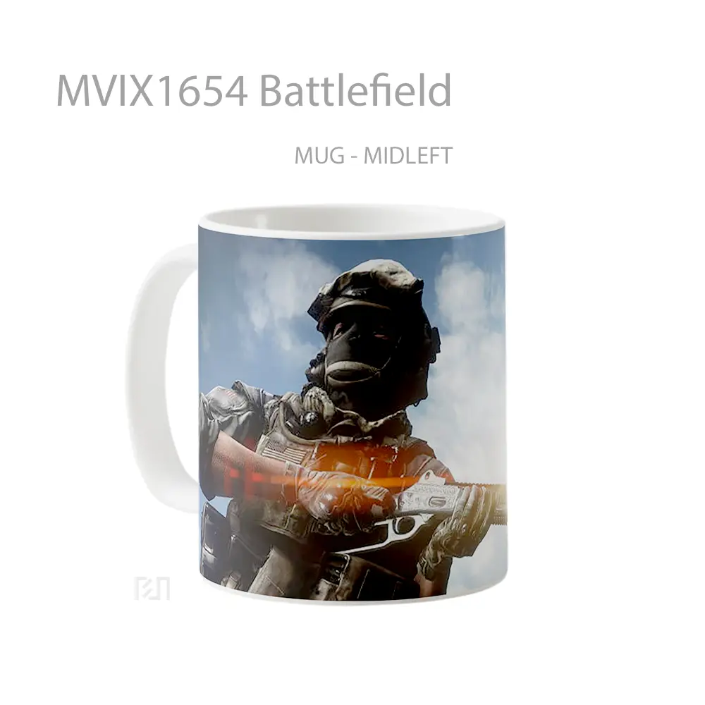 Mug Battlefield Full Wrap Lanscape - All-side / Desain