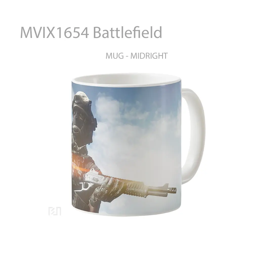 Mug Battlefield Full Wrap Lanscape - All-side / Desain