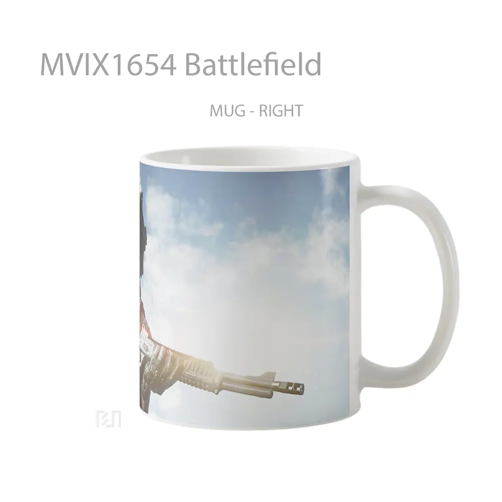 Mug Battlefield Full Wrap Lanscape - All-side / Desain