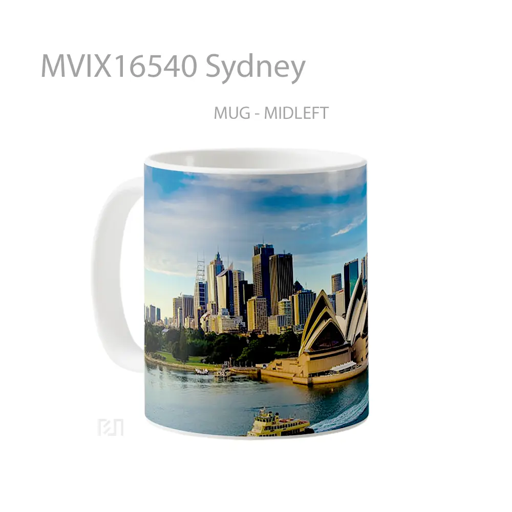 Mug Sydney Full Wrap Lanscape - All-side / Desain